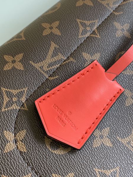 LOUIS VUITTON Flower Tote Coated Canvas Shoulder Bag, Crossbody Bag, Handbag Women's Poppy Red M43553 size 34*24*13 cm