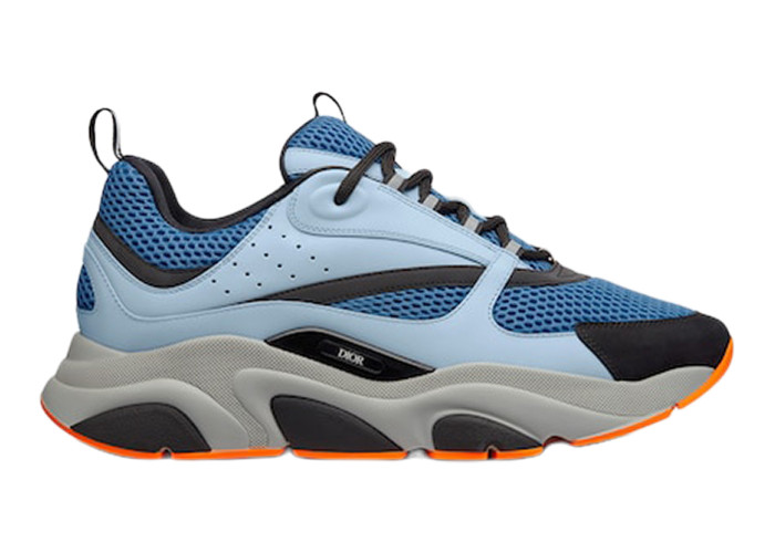 Dior B22 Blue Technical Mesh Light Blue Grey Orange