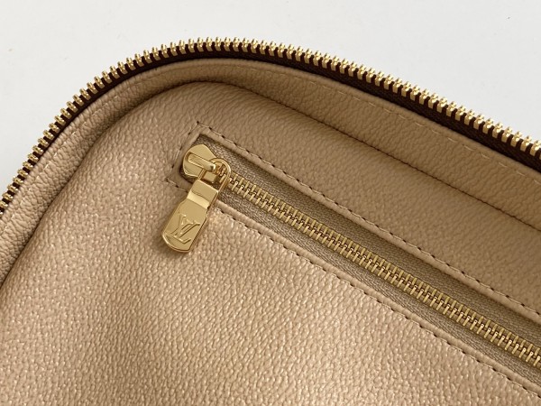 LOUIS VUITTON Canvas With Leather Makeup Bags Handbags Small Size Women's Brown M42265 size 24*14.5*18 cm