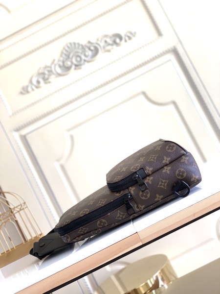 LOUIS VUITTON Avenue Sling Bag Monogram Macassar Brown M45897 size 20*10*31 cm