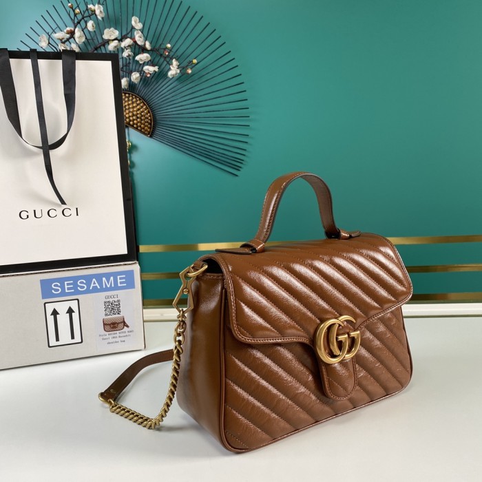 Handbag   Gucci  498110  size  27*19*10.5  cm