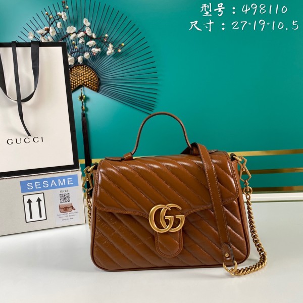  Handbag   Gucci  498110  size  27*19*10.5  cm
