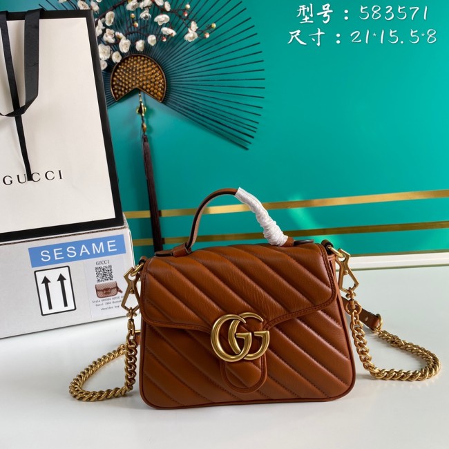  Handbag   Gucci   583571  size  21*15.5*8  cm
