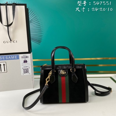  Handbag   Gucci    547551   size   24*20*10  cm 