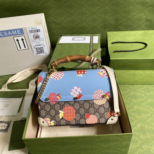  Handbag   Gucci  603221   size   24*17*10  cm 