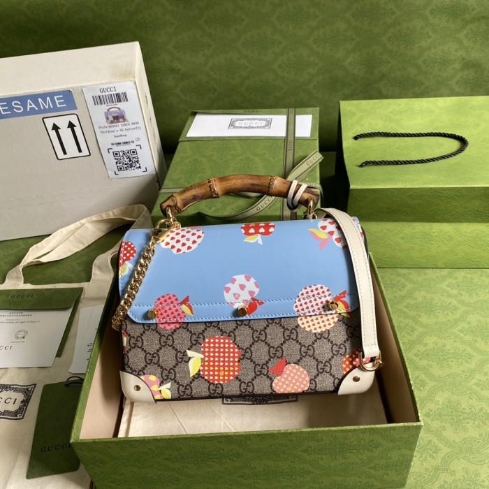  Handbag   Gucci  603221   size   24*17*10  cm 