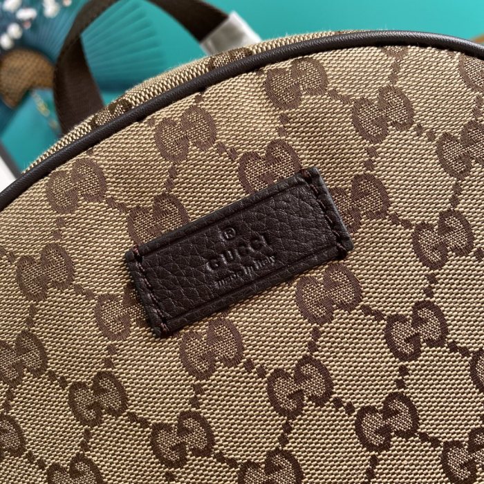 GUCCI Top Zip Backpack Monogram GG Beige/Brown 449906-KY9NN-9873 size 30*14*37cm
