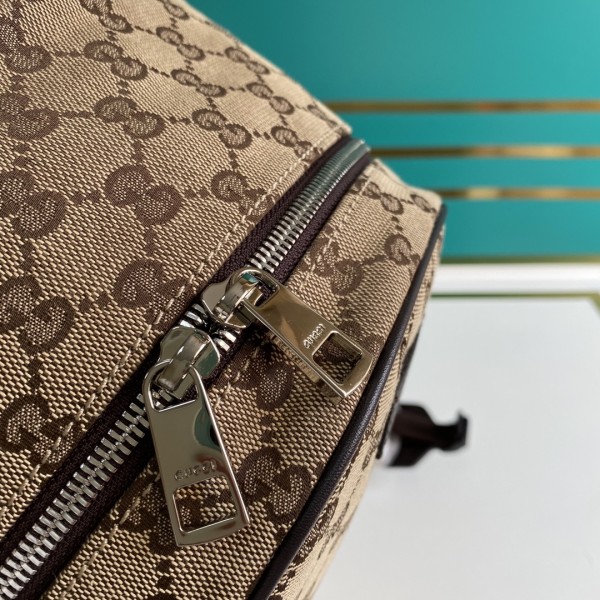 GUCCI Top Zip Backpack Monogram GG Beige/Brown 449906-KY9NN-9873 size 30*14*37cm