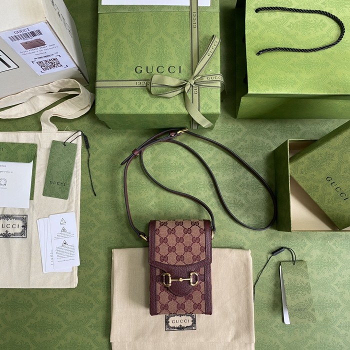 GUCCI Horsebit 1955 Crossbody Bags 625615-F6B3G-9865 size 11.5*4*17 cm