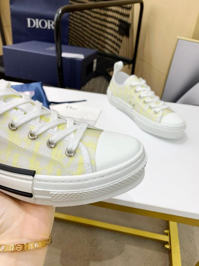 Dior B23 Low White Yellow Oblique