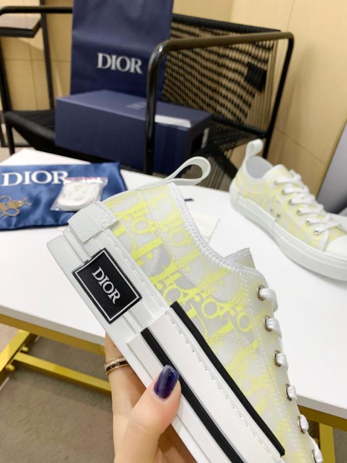 Dior B23 Low White Yellow Oblique