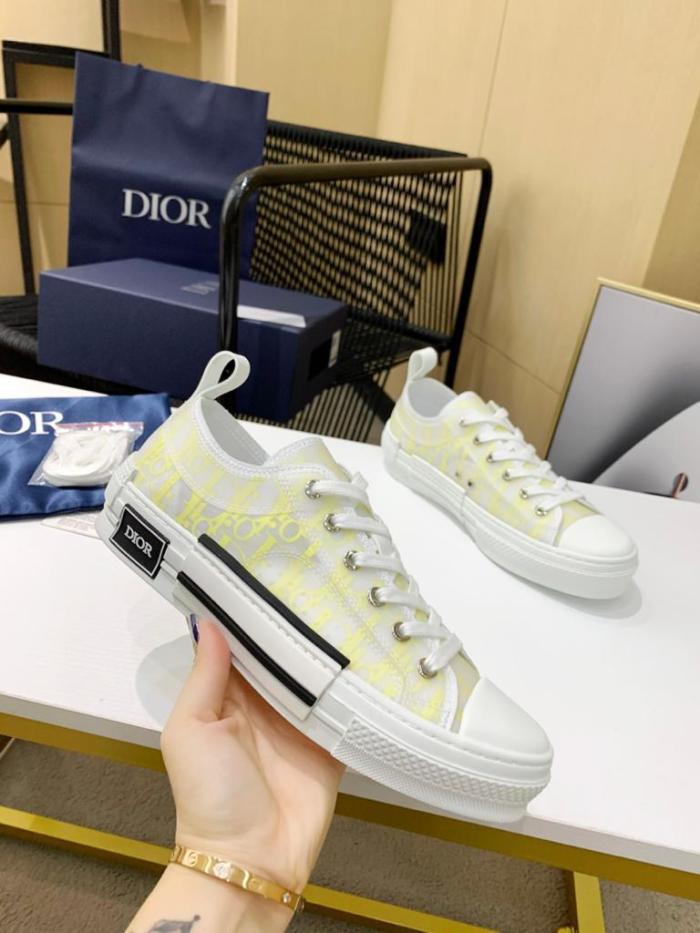 Dior B23 Low White Yellow Oblique