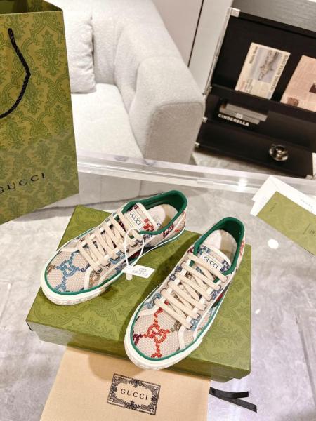 Gucci Tennis 1977 GG Logo White Multi