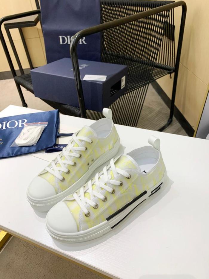 Dior B23 Low White Yellow Oblique
