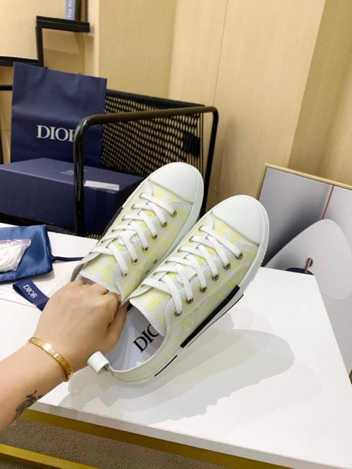 Dior B23 Low White Yellow Oblique