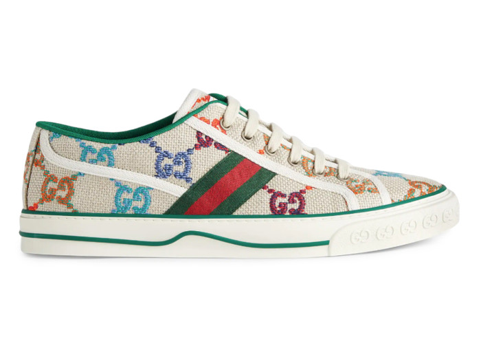 Gucci Tennis 1977 GG Logo White Multi