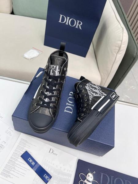 Dior B23 High Top Canvas Oblique Black