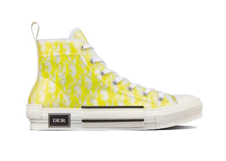 Dior B23 High Top White Yellow Oblique