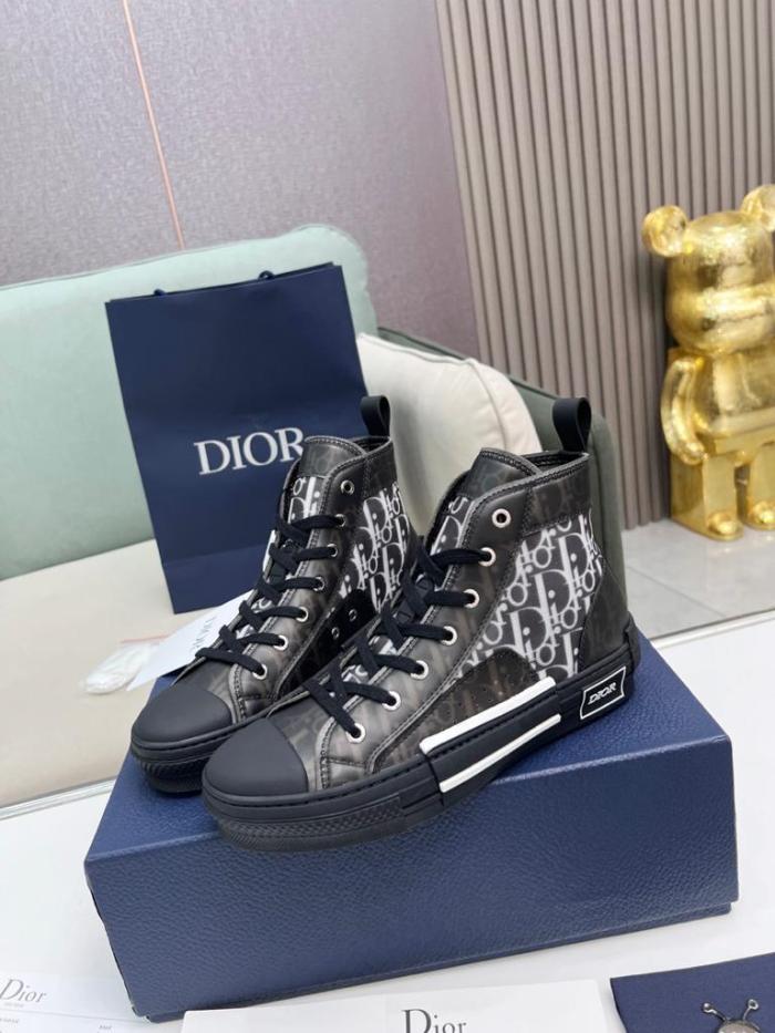 Dior B23 High Top Canvas Oblique Black