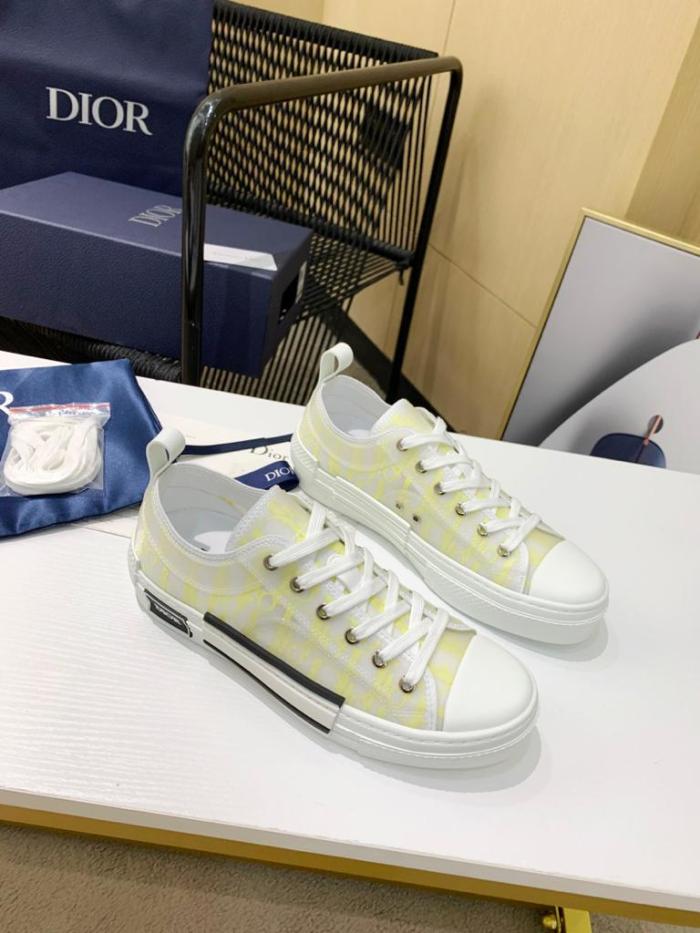 Dior B23 Low White Yellow Oblique
