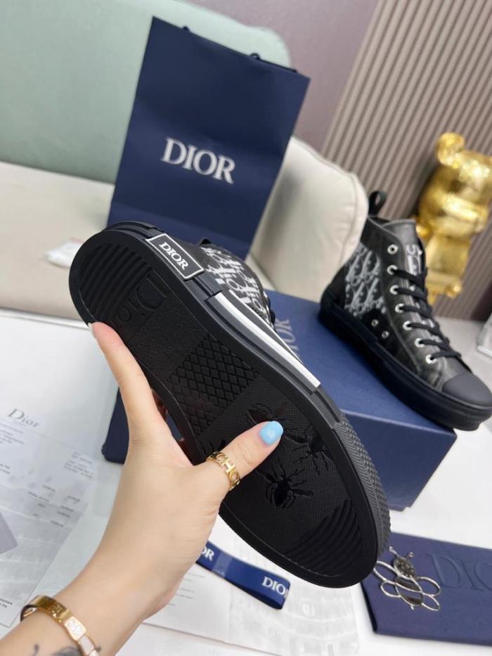 Dior B23 High Top Canvas Oblique Black