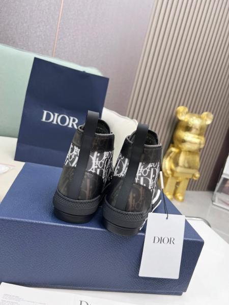 Dior B23 High Top Canvas Oblique Black