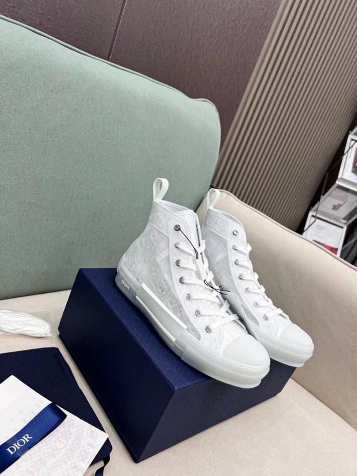 Dior B23 High Top White Raised Oblique