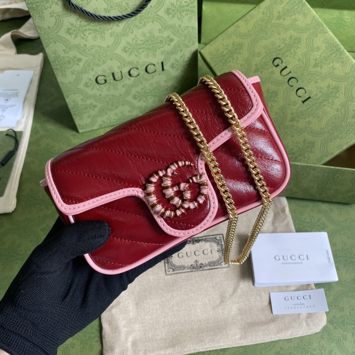 Handbag    Gucci  574969  size  16.5*10.2*5.1  cm