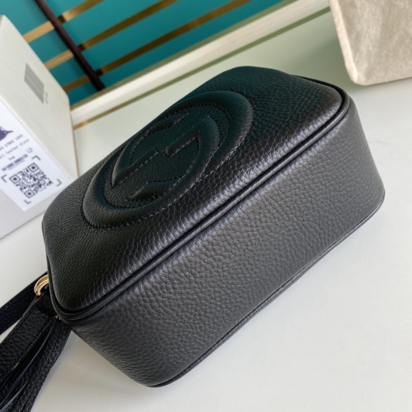 GUCCI Soho Cow Leather Camera Bag, Shoulder Bag, Crossbody Bag Small Women's Black 308364-A7M0G-1000 size 21*7*15 cm
