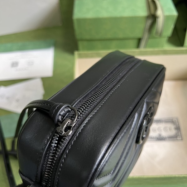 GUCCI Leather Camera Bag, Shoulder Bag Mini Women's Black 634936-DTDHV-1000 size 18*6*12 cm