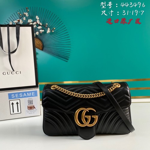  Handbag   Gucci  443496  size  31*19*7  cm