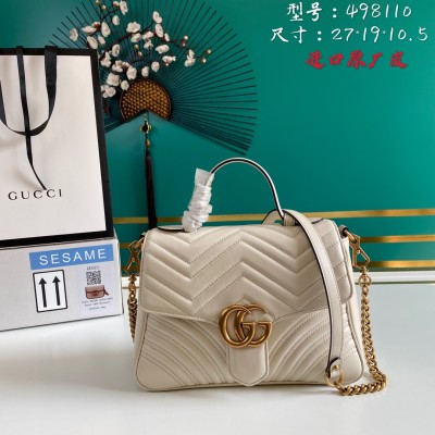  Handbag    Gucci  498110  size  27*19*10.5 cm