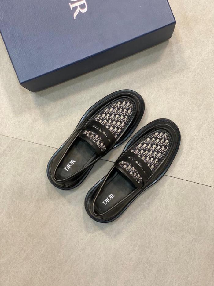 DIOR Explorer Loafer 'Black Oblique Jacquard'