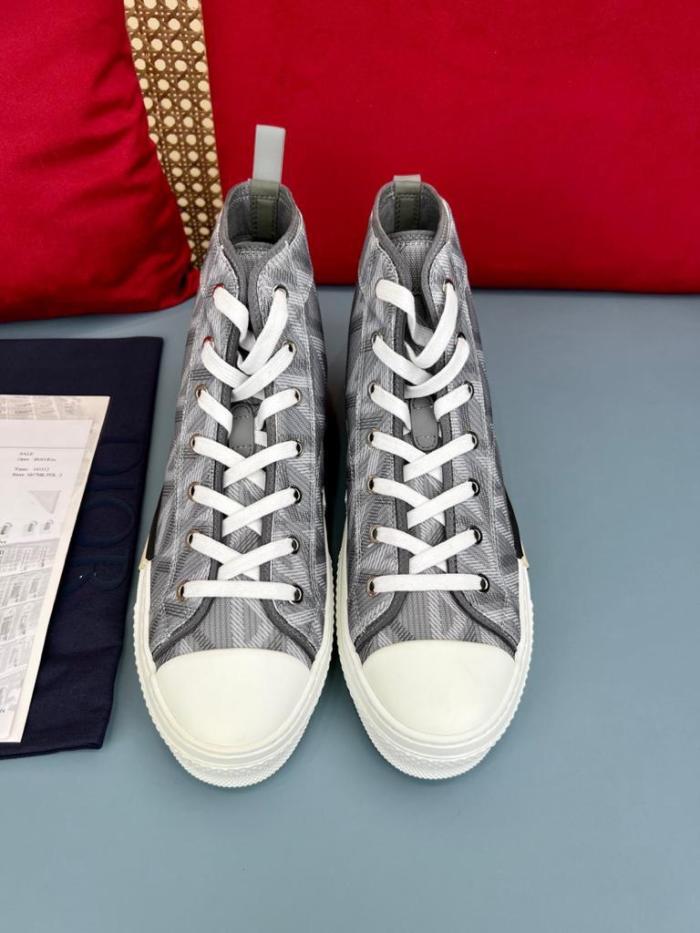 Dior B23 High Top Gray CD Diamond