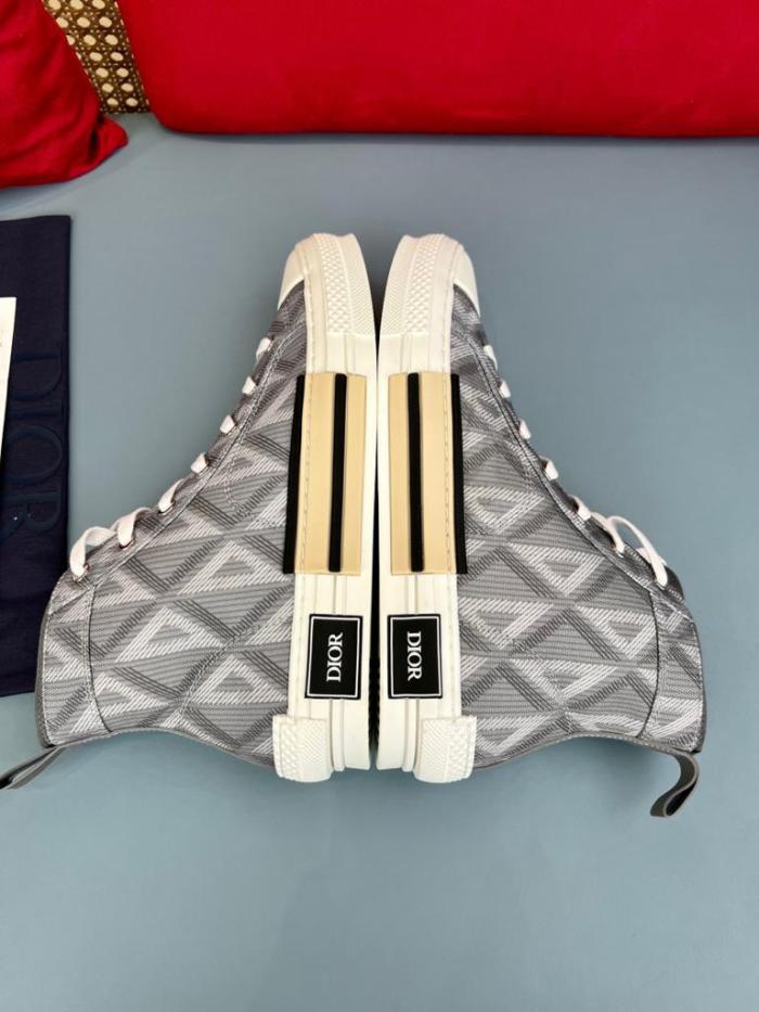 Dior B23 High Top Gray CD Diamond