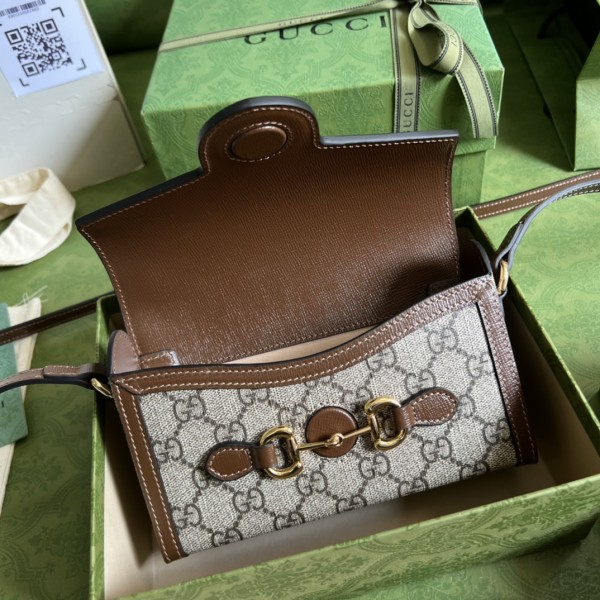 GUCCI Horsebit 1955 Crossbody Bags 699296-92TCG-8563 size 18*5*12 cm