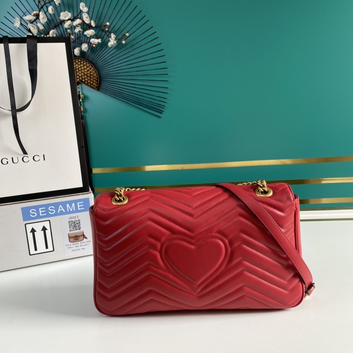  Handbag   Gucci  443496  size  31*19*7  cm