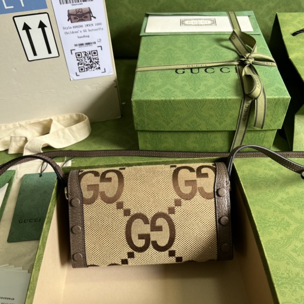 GUCCI Horsebit 1955 Canvas With Leather Binding Box Bag Shoulder Bag Crossbody Bag Mini Unisex Camel/Ebony 699296-UKMBG-2572 size 18*5*12 cm