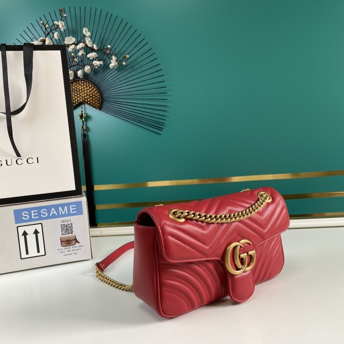  Handbag   Gucci  443497  size  26*15*7  cm