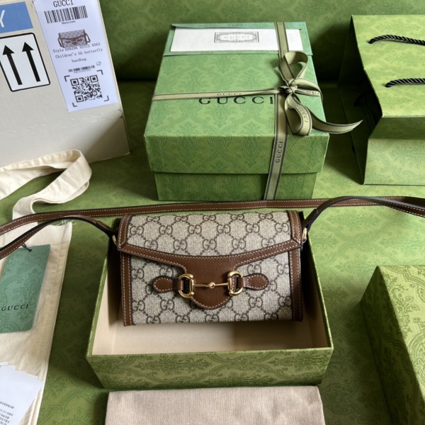 GUCCI Horsebit 1955 Crossbody Bags 699296-92TCG-8563 size 18*5*12 cm