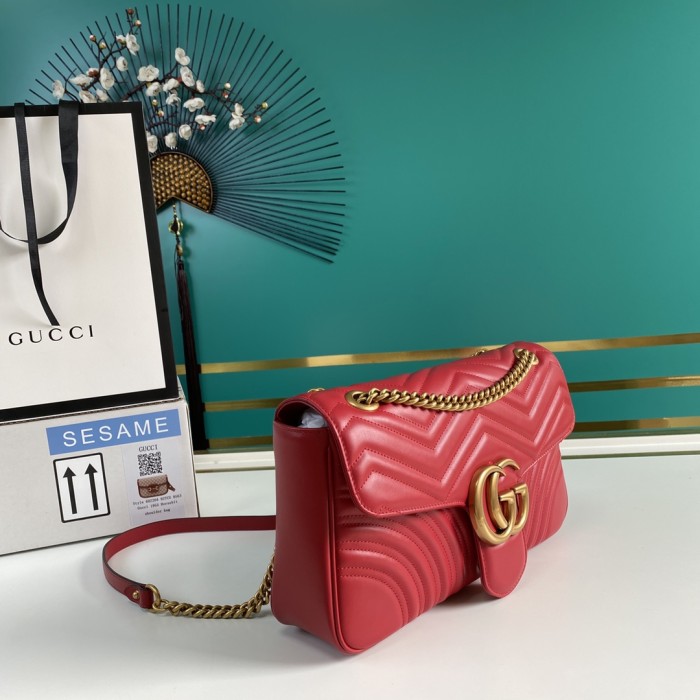  Handbag   Gucci  443496  size  31*19*7  cm