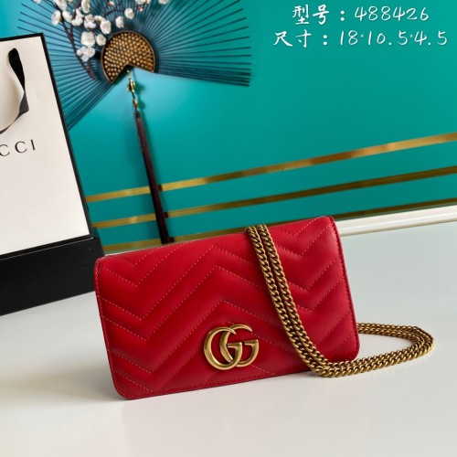  Handbag   Gucci  488426  size  18*10.5*4.5  cm