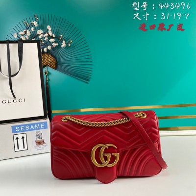  Handbag   Gucci  443496  size  31*19*7  cm