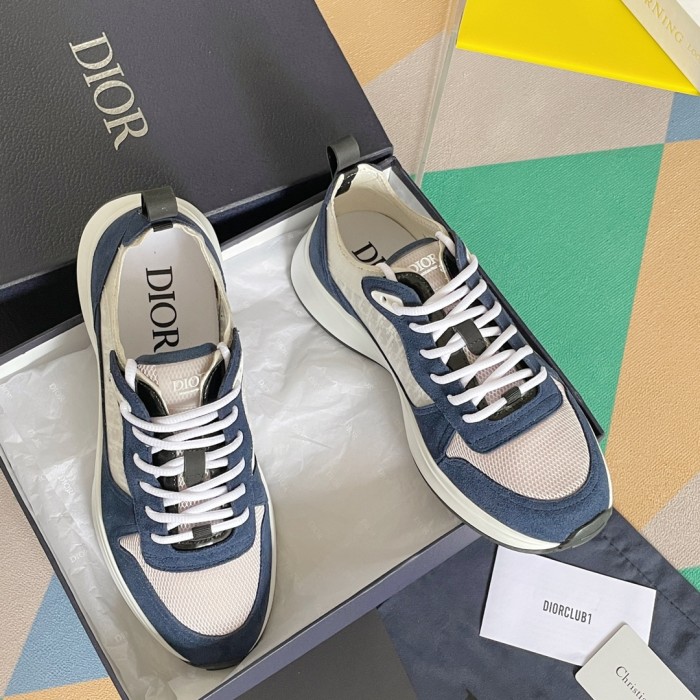 DIOR B25 Runner Navy Oblique Suede