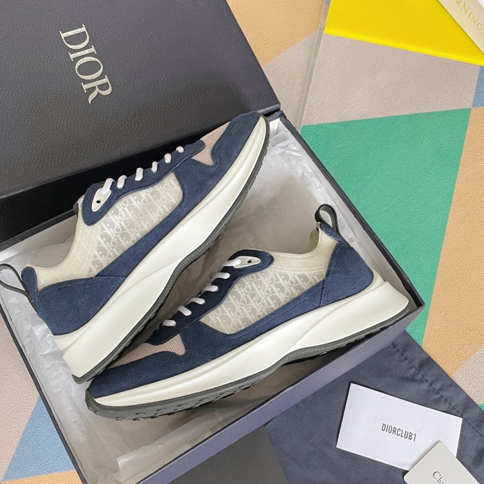 DIOR B25 Runner Navy Oblique Suede