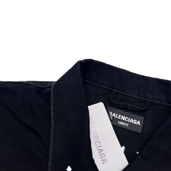 Balenciaga Denim Jackets Women's Black