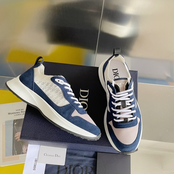 DIOR B25 Runner Navy Oblique Suede