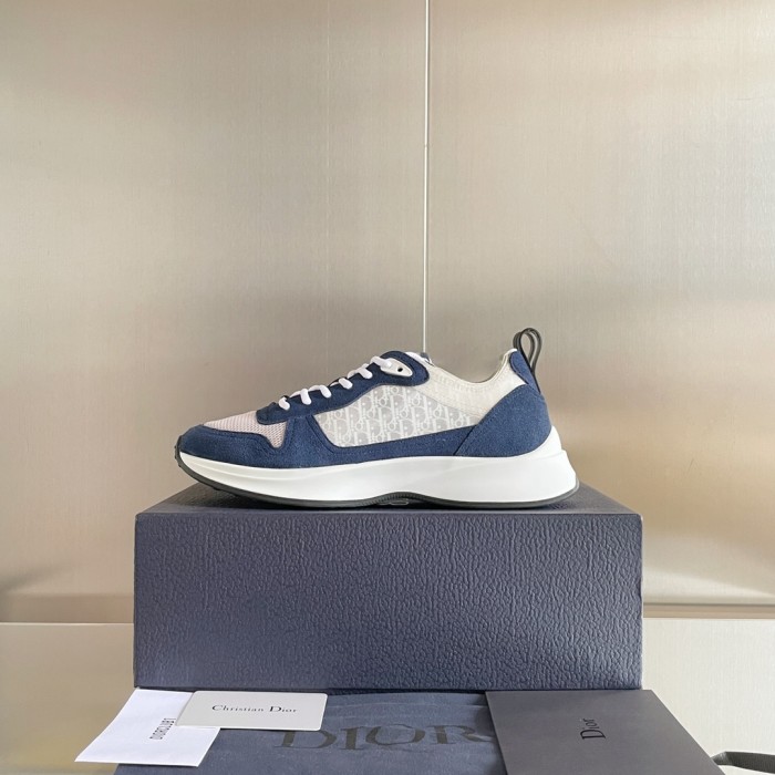 DIOR B25 Runner Navy Oblique Suede