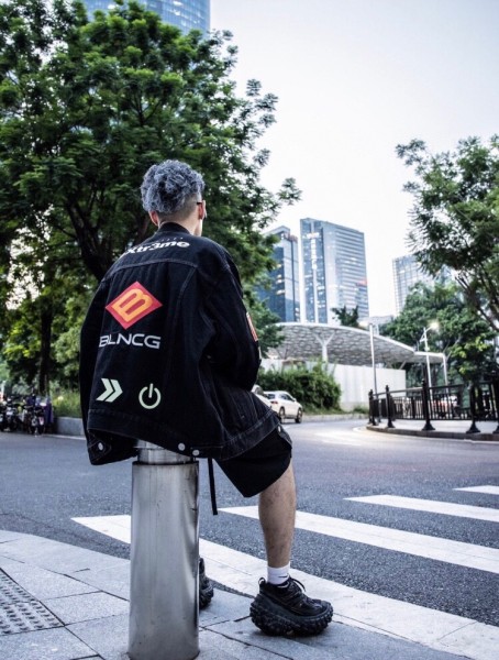 Balenciaga Denim Jackets Women's Black