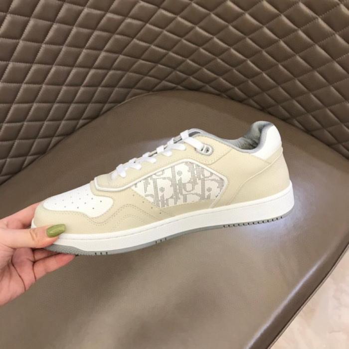 Dior B27 Low Cream White Oblique Leather
